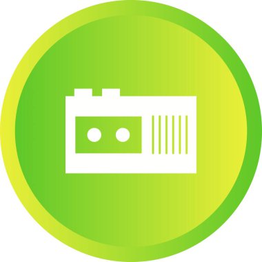 Benzersiz Teyp Kaydedici Vektör Kabartma Simgesi