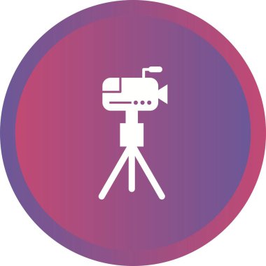 Eşsiz Haber Kamerası Vektör Kabartma Simgesi