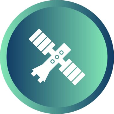 Benzersiz Uydu Vektör Kabartma Simgesi