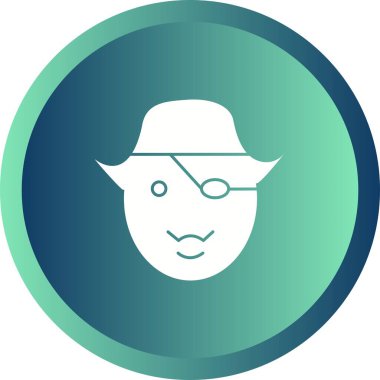 Eşsiz Korsan Vektör Kabartma Simgesi