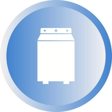 Benzersiz Çamaşır Makinesi Kabartma Vektörü Simgesi