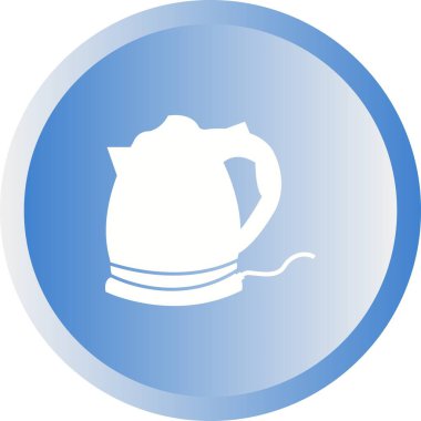 Benzersiz Elektrik Kettle Kabartma Vektör Simgesi