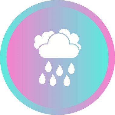 Eşsiz Bulutlu Hava Kabartma Vektörü Simgesi