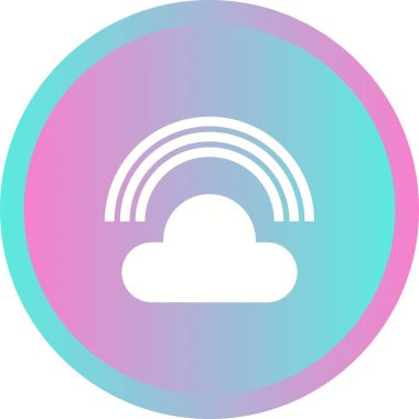 Eşsiz Gökkuşağı Vektör Kabartma Simgesi