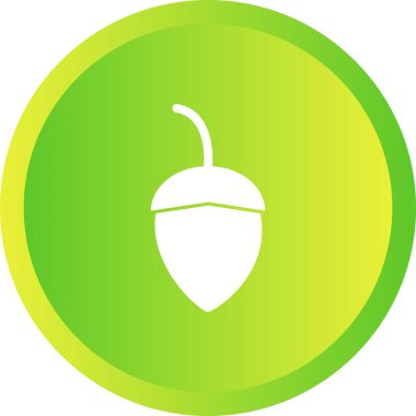 Benzersiz Meşe Palamudu Vektörü Kabartma Simgesi