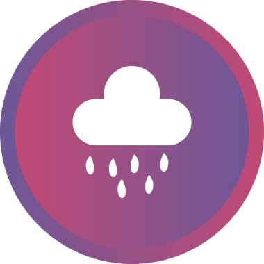 Eşsiz Yağmurlu Vektör Kabartma Simgesi