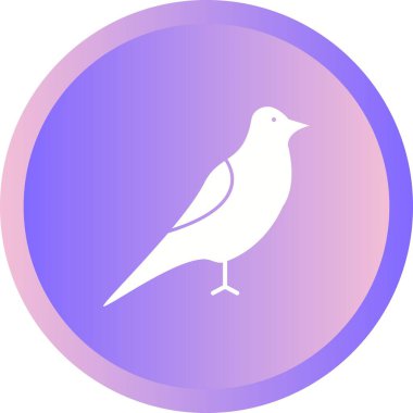 Eşsiz Kuş Vektörü Kabartma Simgesi