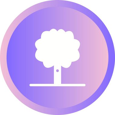 Benzersiz Ağaç II Vektör Kabartma Simgesi