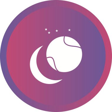 Dünya yörüngesindeki eşsiz yıldız vektör simgesi simgesi