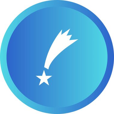 Eşsiz Yıldız Düşen Vektör Kabartma Simgesi