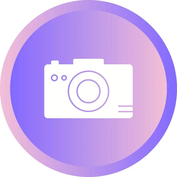 Fotografia Única Câmera Vector Glyph Icon — Vetor de Stock