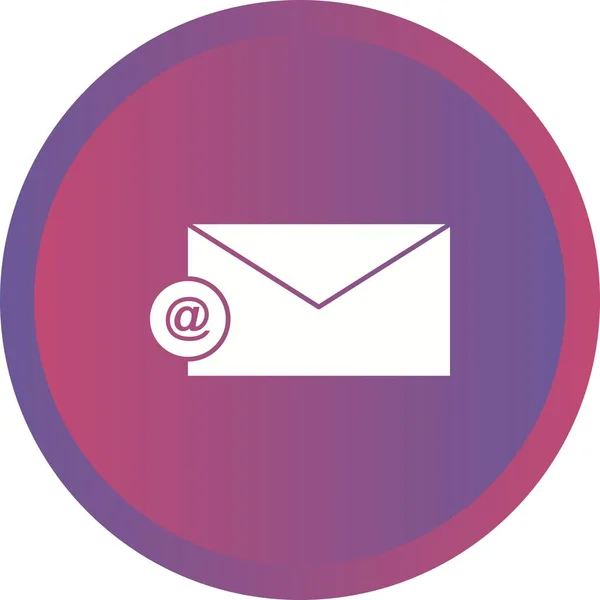 Único Vetor Email Glyph Icon —  Vetores de Stock