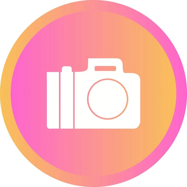 Câmera Única Glyph Vector Icon —  Vetores de Stock