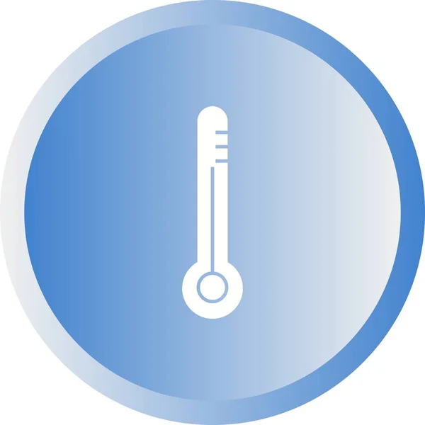 Unieke Thermometer Vector Glyph Icon — Stockvector