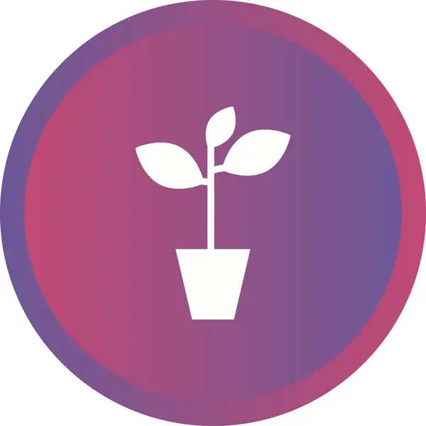 Egyedülálló Növényi Vektor Glyph Ikon — Stock Vector