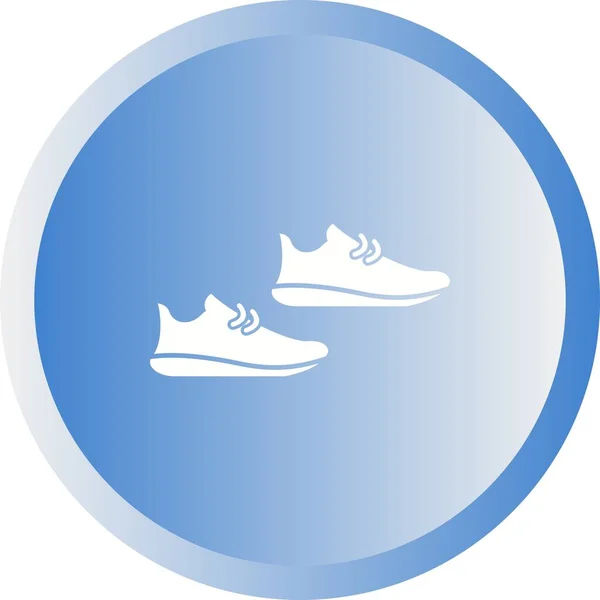 Unique Jogger Shoes Vector Glyph Icon — Stock Vector