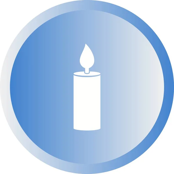 Unique Candle Glyph Vector Icon — Stock Vector