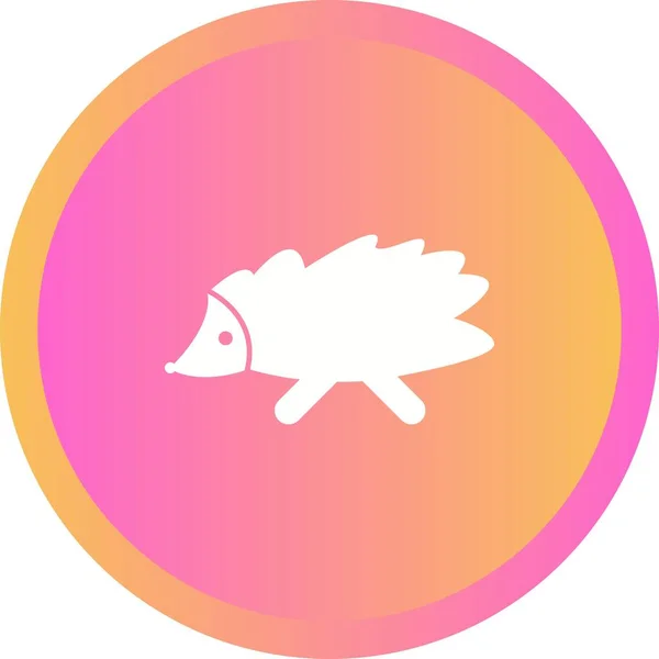 Unieke Egel Vector Glyph Icoon — Stockvector