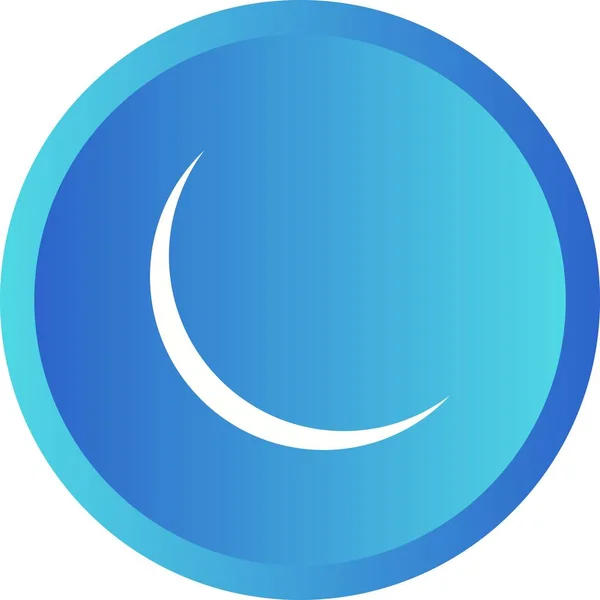 Einzigartiges New Moon Vector Glyph Icon — Stockvektor