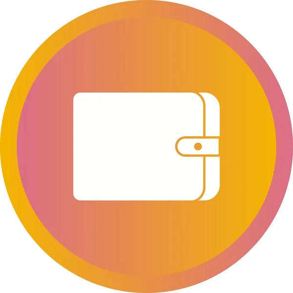 Unique Wallet Vector Glyph Icon — Stock Vector