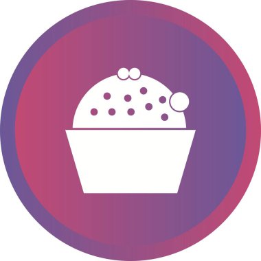 Eşsiz Kupa Pastası Vektörü Kabartma Simgesi