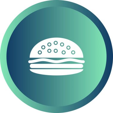 Benzersiz Burger Vektör Kabartma Simgesi