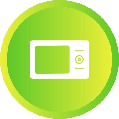 Benzersiz Mikrodalga Vektör Kabartma Simgesi