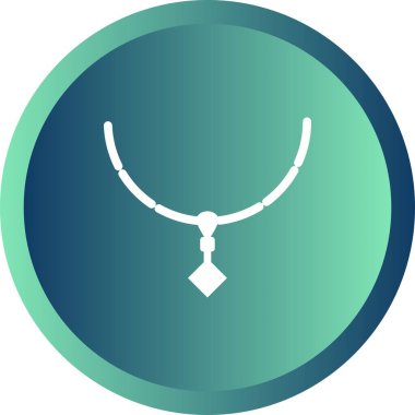 Benzersiz Kolye Vektör Kabartma Simgesi