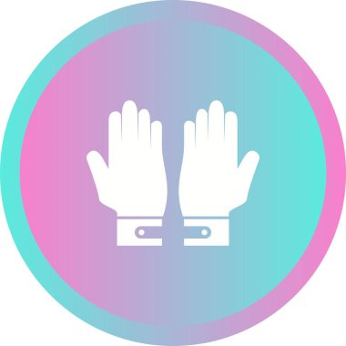 Benzersiz Eldiven Vektör Kabartma Simgesi