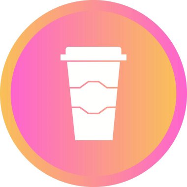 Eşsiz Kahve Camın Vektörü Kabartma Simgesi