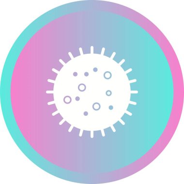 Slayt Vektörü Kabartma Simgesinde Eşsiz Bakteri