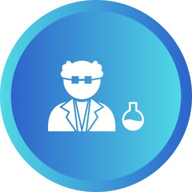 Eşsiz Bilimadamı Vektör Kabartma Simgesi