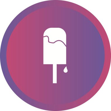 Benzersiz Buz Lolly Vektör Kabartma Simgesi