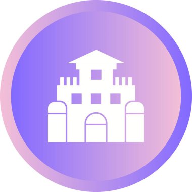 Eşsiz Kum Kalesi Vektör Sembolü Simgesi