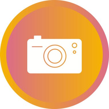 Benzersiz Kamera Vektörü Kabartma Simgesi