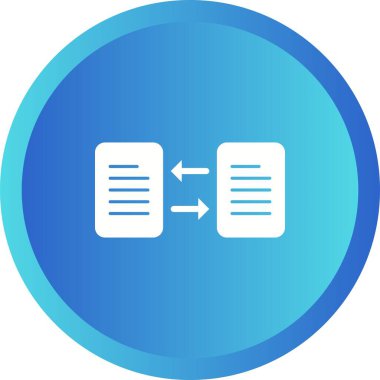 Eşsiz Dosya Aktarım Vektörü Glyph Simgesi