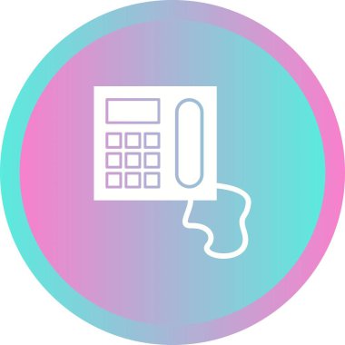 Eşsiz Telefon Vektörü Glyph Simgesi