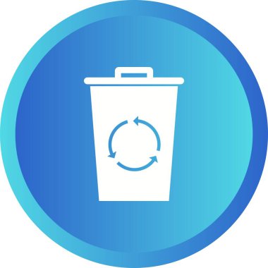 Eşsiz Geri Dönüşüm Kutusu Vektör Kabartma Simgesi