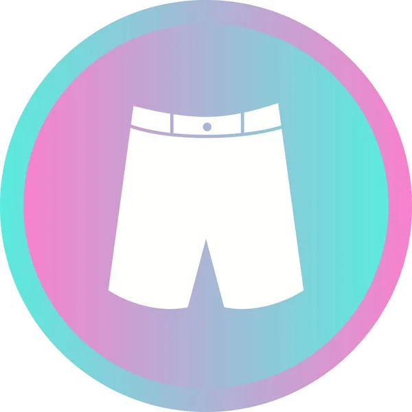 Einzigartige Shorts Vector Glyph Icon — Stockvektor