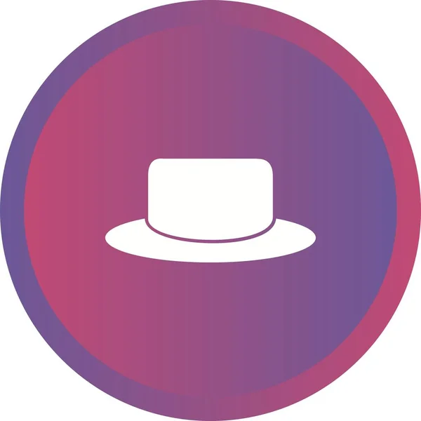Unieke Hat Vector Glyph Icoon — Stockvector