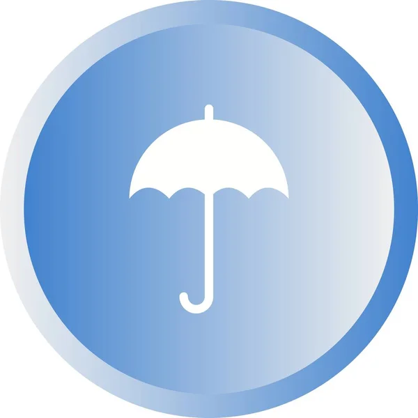 Unique Umbrella Vector Glyph Icon — Stock Vector