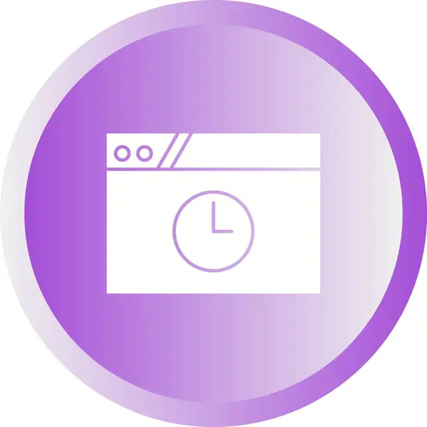 Icono Glifo Vectorial Tiempo Espera Único — Vector de stock