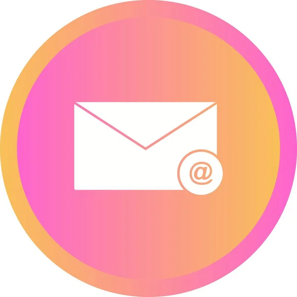 Vector Correo Único Glifo Icono — Vector de stock