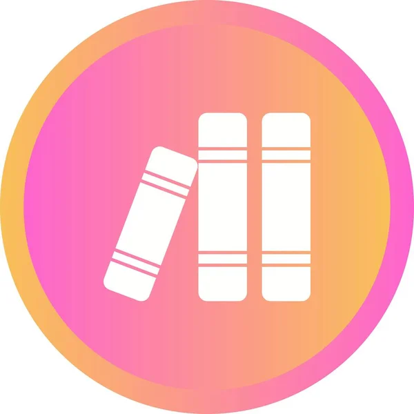 Libros Únicos Vector Glifo Icono — Vector de stock