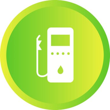 Benzersiz Benzin İstasyonu Vektör Kabartma Simgesi