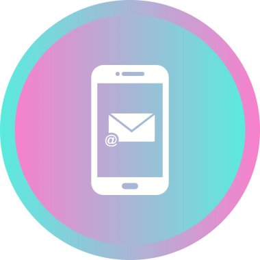 Eşsiz E-posta Uygulama Vektörü Glyph Simgesi