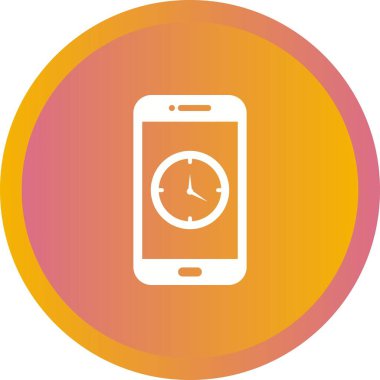 Eşsiz Saat Uygulama Vektörü Kabartma Simgesi