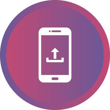 Telefon Vektörü Glyph Simgesine Eşsiz Gönderme