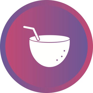 Eşsiz Hindistan Cevizi Vektörü Kabartma Simgesi