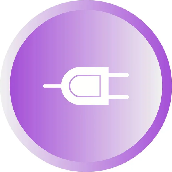 Plug Vector Glyph Icon Único — Archivo Imágenes Vectoriales